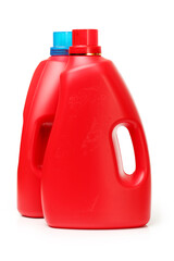 red plastic bottle isolated