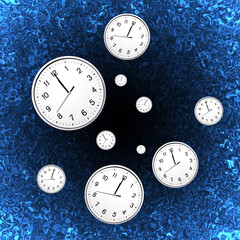 many clocks, time concept