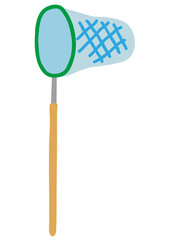 An insect net with a long handle