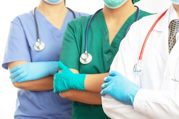 Medical personnel - a team of doctors, nurses, doctors and surgeons in the hospital. patient health...