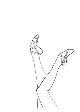 line art legs ballet shoes clip art preview
