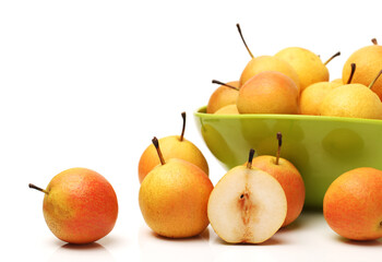 nanguo pear on white background