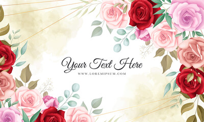 Elegant floral background with beautiful flowers ornament