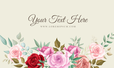 Elegant floral background with beautiful flowers ornament