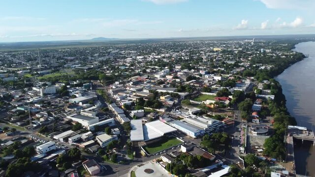 Aerial view of Boa Vista, Roraima. Northern Brazil. 4K.