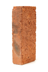 red brick isolated on white background 