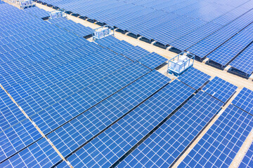 top view of solar panels