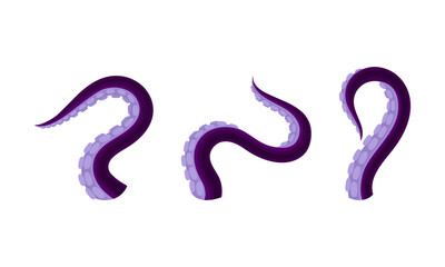 Fototapeta premium Octopus Tentacles or Limbs Wiggling and Snaking Vector Set