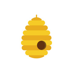 Bee hive icon design template vector isolated illustration