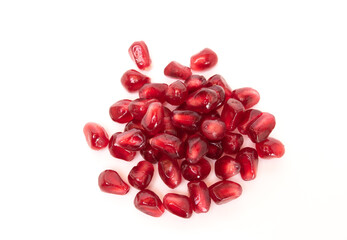 Pomegranate fruit isolated on white background. Healthy food