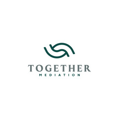 Fototapeta premium Creative Mediation Logo Design Vector
