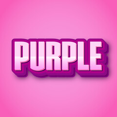 purple text effect editable