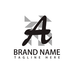 A letter logo icon vector