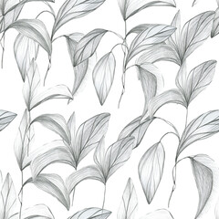 Pattern with protea, tropical flower. African protea. hand drawing in pencil. Botanical flower, leaves, floral pattern for textile decor and design, wallpaper. botanical color illustrations. stock  - 441516384