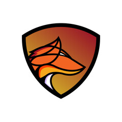 Simple Mascot Vector Logo Design of Fox . Abstract, emblem, design concept, logo, logotype, element, template.