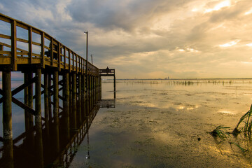 Mobile Bay, Alabama at sunset 