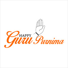 vector illustration of Happy guru Purnima greeting card with background, guru Purnima poster with creative concept.