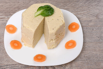 Chickpeas made with cheese,