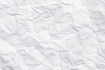 Texture of white crumpled paper for background. New style made from two crumpled papers.