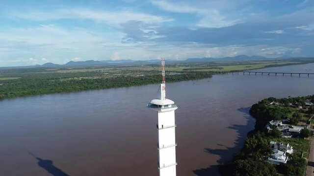 Aerial view of Parque do Rio Branco in Boa Vista, Roraima. Northern Brazil