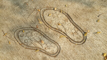 Stone Art Floor - Decorative Foot Mark