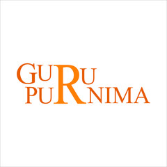 vector illustration of Happy guru Purnima greeting card, typography text.