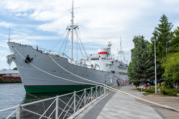 Naklejka premium The ship Vityaz on the pier in Kaliningrad.