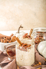 Maple cinnamon overnight oatmeal