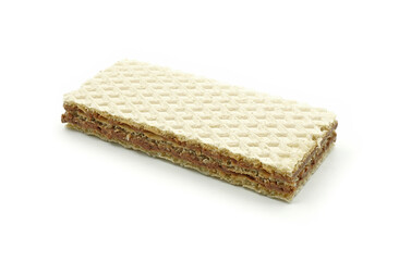Wafer cream hazelnut chocolate, Isolated on white background