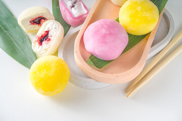 Colorful mochi ice cream