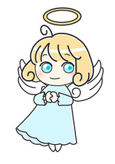 手描き風　かわいい天使