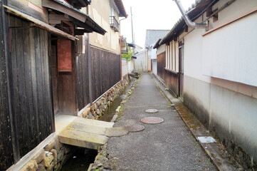 丹波篠山　城下町の裏通り