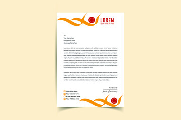 Letterhead Template Design. Luxury, Modern, Elegant, Professional, Minimalist, Business, Abstract, Modern Letterhead Design. Vector Illustration