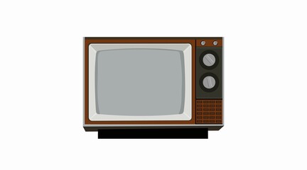Vintage Television. Vector isolated illustration of an old vintage tv