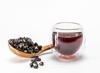 Black wolfberry and black wolfberry tea is a health tea often drunk in Asia.