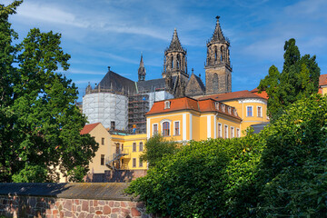 Fototapeta premium Domstadt Magdeburg an der Elbe Sachsen Anhalt
