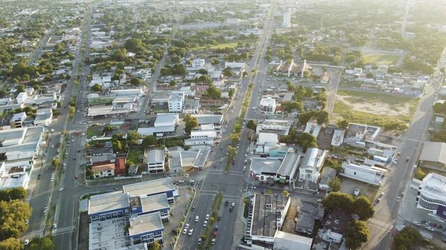 Aerial view of Boa Vista, Roraima. Northern Brazil. 4K.