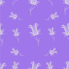 White flowers bells on a gentle purple background. Floral seamless texture. For wallpaper, tiles, fabrics.