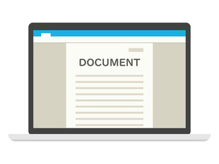 パソコンで文書を作成するイメージ