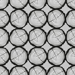 Tree rings. Seamless pattern. Set of tree rings on isolation background. Conceptual graphics. Line art. Objects for design. Decorative style. Texture for polygraphy, printing, posters and other