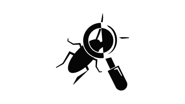 Search insect icon animation simple best object on white
