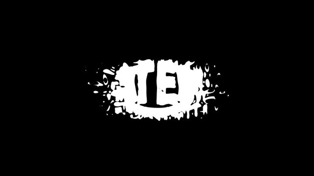 Ecatepec. Animated text. 4K video. Transparent Alpha channel. Motion inscription. White letters from drops, liquid. Cartoon style. Mexico Ecatepec for title, tourism, travel social media.