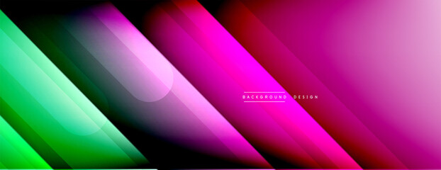 Dynamic lines abstract background. 3D shadow effects and fluid gradients. Modern overlapping forms