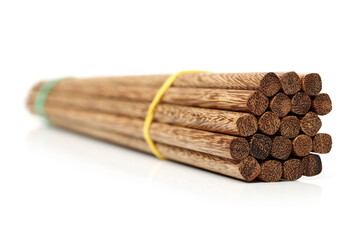 Chopsticks on white background 