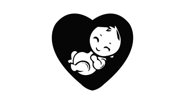 Baby icon animation simple best object on white