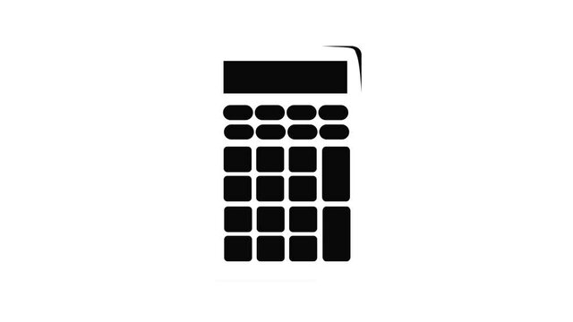 Calculator icon animation simple best object on white