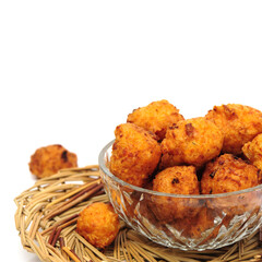 Takoyaki on white background 