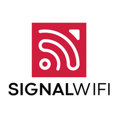 Signal logo with ethnic design graphic