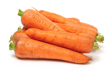 fresh carrot on white background 