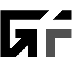 G F letter logo design brand